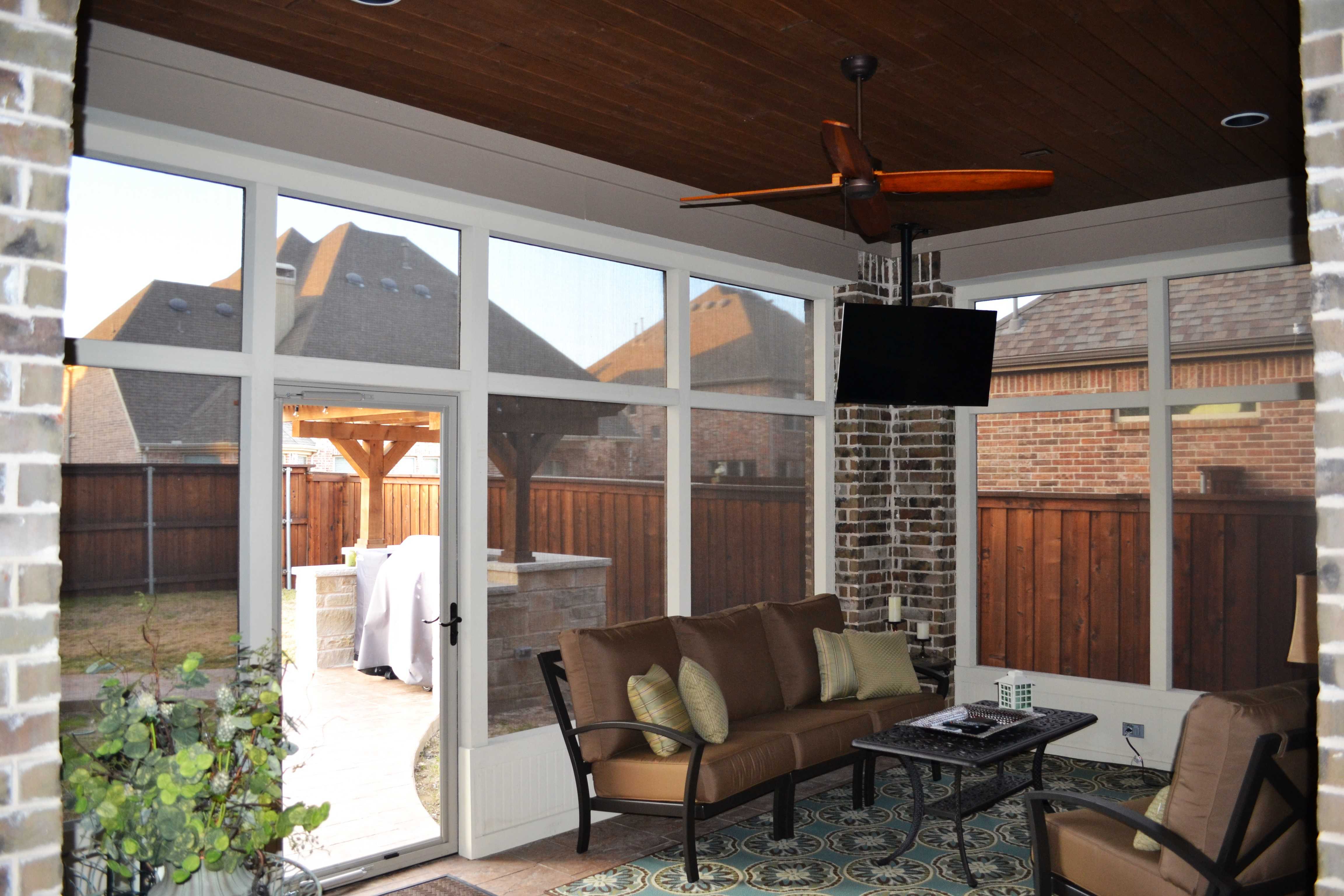 Screened in Porch in The Colony - Texas Custom Patios