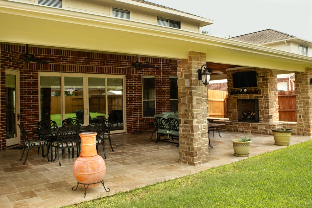 A patio cover in Katy
