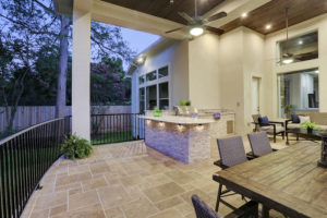 Extended outdoor living area in Bellaire