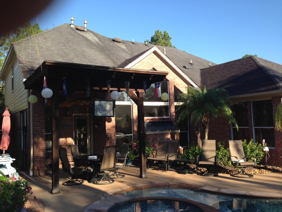 Before picture of Clear Lake patio cover