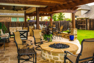 Fire pit and Pergola
