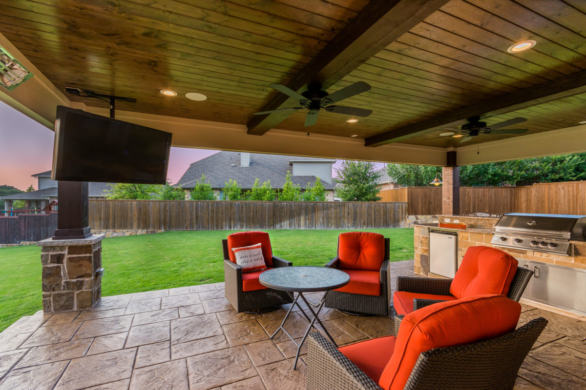 Patio Cover And Outdoor Kitchen In Mckinney Tcp Custom Outdoor Living