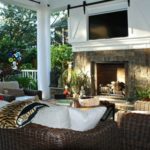 Patio cover and outdoor fireplace The Heights