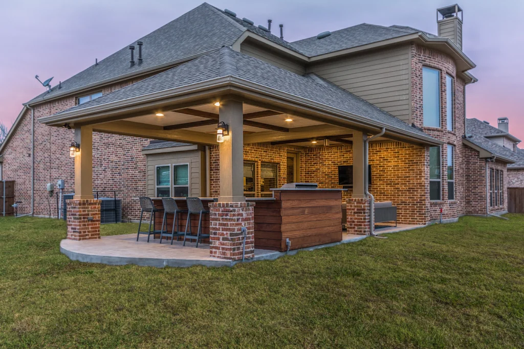 Patio Cover and Outdoor Kitchen in Coppell